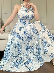 DAZY Elegant Floral Maxi Dress