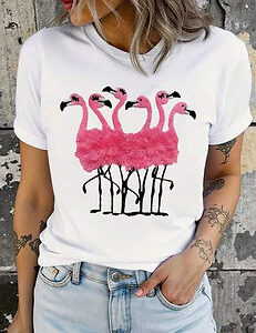 Casual Short Sleeve Crew Neck T- shirt
