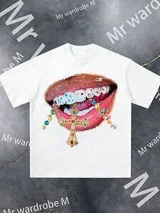 Men's 90s Colorful Lip Graphic Tee
